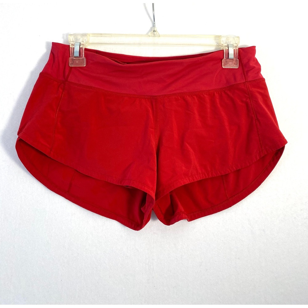 Lululemon Speed Up Low Rise Running Shorts Red Size 4 Reg